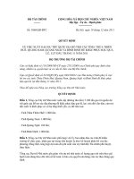 Quyết định số 3060/QĐ-BTC docx