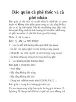 Bảo quản cà phê thóc và cà phê nhân pdf