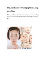 Thư giãn làn da với vài động tác massage nhẹ nhàng pdf