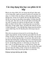 Các ứng dụng hóa học cao phân tử từ bắp pot