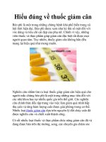 Hiểu đúng về thuốc giảm cân pot