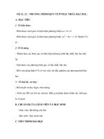 Tiết 21, 22 : PHƯƠNG TRÌNH QUY VỀ PT BẬC NHẤT, BẬC HAI potx