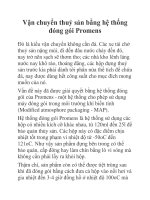 Vận chuyển thuỷ sản bằng hệ thống đóng gói Promens docx