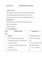 Toán (Tiết 115):THỂ TÍCH HÌNH LẬP PHƯƠNG potx