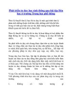 Phát triển tư duy học sinh thông qua bài tập Hóa học ở trường Trung học phổ thông pdf