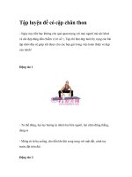 Tập luyện để có cặp chân thon doc