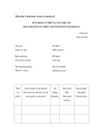 Mẫu Bản khai vũ khí và vật liệu nổ doc