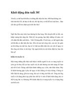 Khởi động đón tuổi 30! docx
