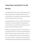 Giống Thanh Long Ruột Đỏ Trên Đất Phủ Quỳ doc