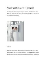 Phụ nữ quá lo lắng với vẻ bề ngoài? doc