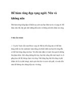 Để hàm răng đẹp rạng ngời: Nên và không nên ppt