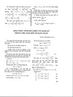 Khai thác tính đơn điệu của hàm số trong việc giải một dạng Toán pot