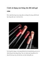 Cách sử dụng son bóng cho đôi môi gợi cảm potx