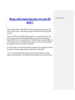 Bảng tuần hoàn hóa học trở nên lỗi thời?! ppt