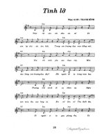 Bản nhạc Tình lỡ - Thanh Bình pptx