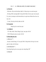 Tiết 17: Đ1. TỔNG BA GÓC CỦA MỘT TAM GIÁC ppt