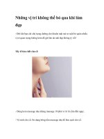 Những vị trí không thể bỏ qua khi làm đẹp potx