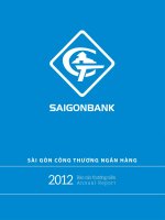 báo cáo thường niên năm 2012 ngân hàng thương mại cổ phần đầu tiên của việt nam saigonbank