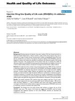 Health and Quality of Life Outcomes BioMed Central Research Open Access Injection Drug Use potx