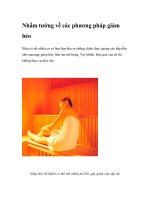 Nhầm tưởng về các phương pháp giảm béo pptx