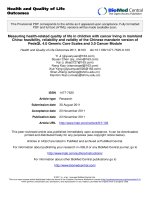 báo cáo hóa học: