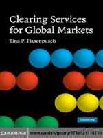 Clearing Services for Global Markets A Framework for the Future Development of the Clearing Industry_1 pptx