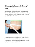Liệu pháp giúp bạn gầy cấp tốc trong 7 ngày potx