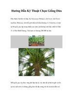Hướng Dẫn Kỹ Thuật Chọn Giống Dừa doc