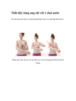 Thắt đáy lưng ong chỉ với 1 chai nước ppt