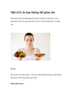 Một số lý do bạn không thể giảm cân ppt