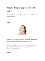 Động tác đơn giản giúp bạn luôn xinh tươi potx