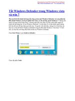 Tắt Windows Defender trong Windows vista và win 7 potx