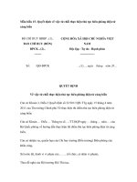 Mẫu Quyết định về việc từ chối thực hiện thủ tục biên phòng điện tử cảng biển potx