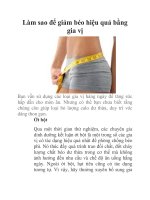 Làm sao để giảm béo hiệu quả bằng gia vị docx