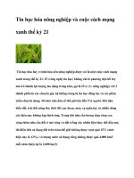 Tin học hóa nông nghiệp và cuộc cách mạng xanh thế kỷ 21 ppt