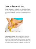 Những sai lầm trong việc giữ eo ppt