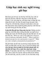 Giúp học sinh suy nghĩ trong giờ học potx