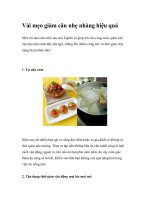 Vài mẹo giảm cân nhẹ nhàng hiệu quả pdf