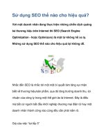 Sử dụng SEO thế nào cho hiệu quả? ppt