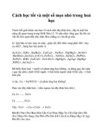 Cách học tốt và một số mẹo nhỏ trong hoá học pptx