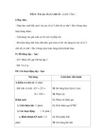 Tiết 6: Trừ các số có 3 chữ số ( có nhớ 1 lần ) doc