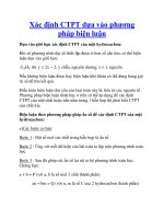 Xác định CTPT dựa vào phương pháp biện luận ppt