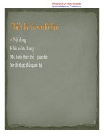 Bài 5: Thiết kế cơ sở dữ liệu ppt