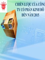 Phân tích chiến lược của công ty cổ phần kinh đô đến năm 2025