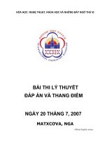 BÀI THI LÝ THUYẾT HÓA HỌC (Phần 2) doc