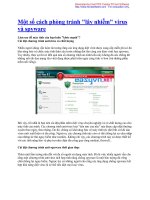 Một số cách phòng tránh 