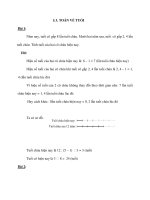 § 3. TOÁN VỀ TUỔI Bài 1: Năm nay, tuổi cô gấp 8 lần tuổi cháu. Mười hai năm doc