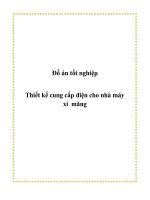 đồ án thiết kế cung cấp điện cho nhà máy xi măng