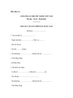 MẪU ĐƠN XIN CẤP GIẤY PHÉP XÂY DỰNG potx