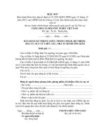 MẪU BẢN ĐĂNG KÝ PHONG CHỨC, PHONG PHẨM, BỔ NHIỆM, BẦU CỬ, SUY CỬ CHỨC SẮC, NHÀ TU HÀNH TÔN GIÁO docx